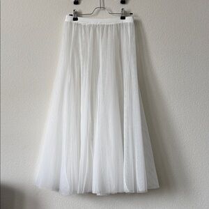 Ballet Rehearsal White Tulle Practice Tutu Skirt
